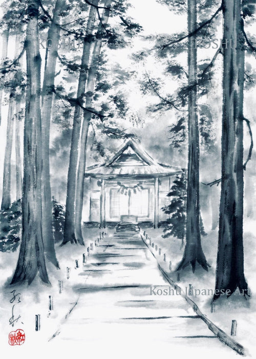 Monthly Workshop -July 2024 "Old temple and cedar trees"