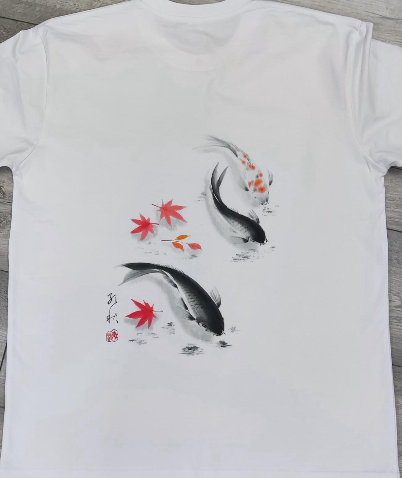 Red Autumn T-shirt (koi fish design)