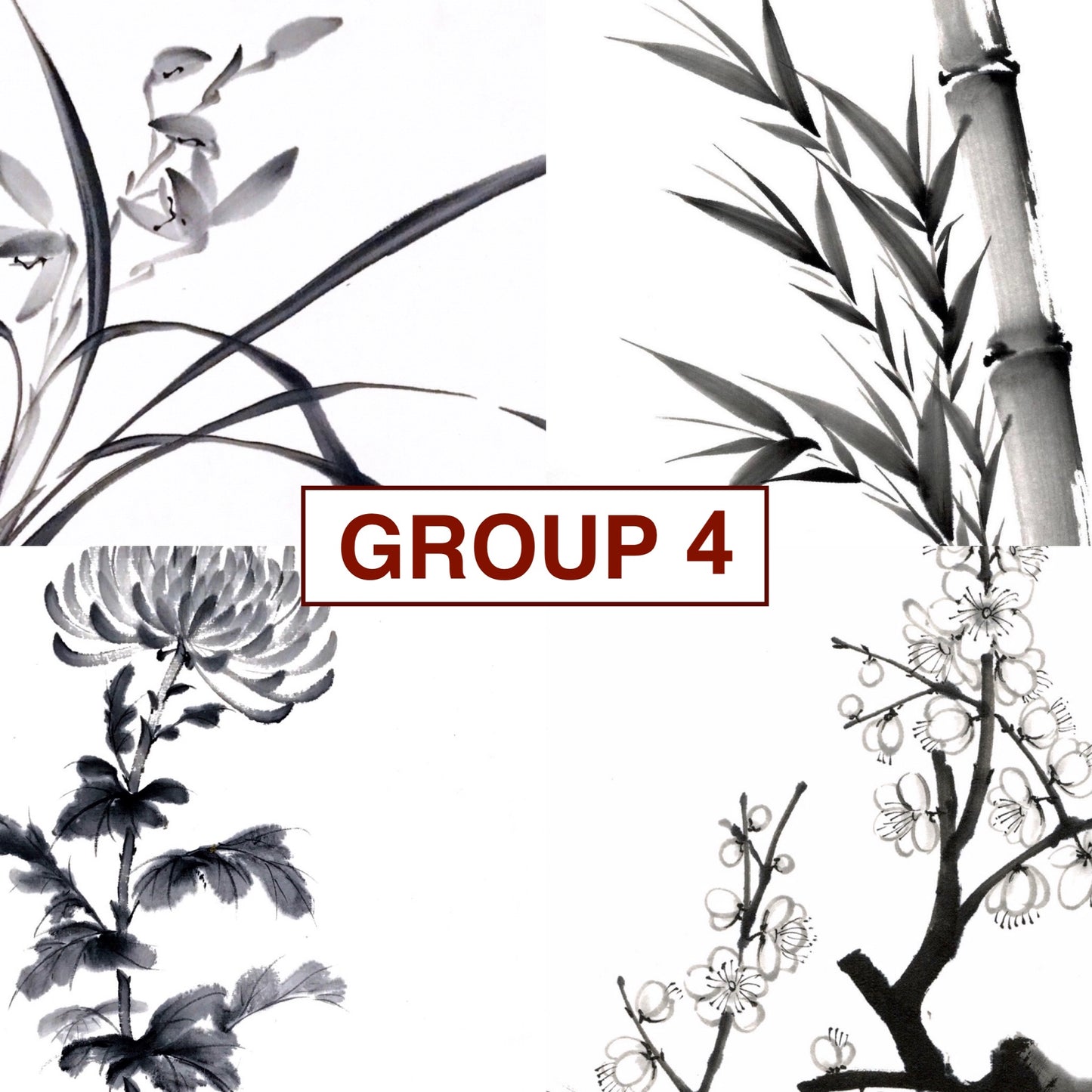Sumi e training course lessons - group 4