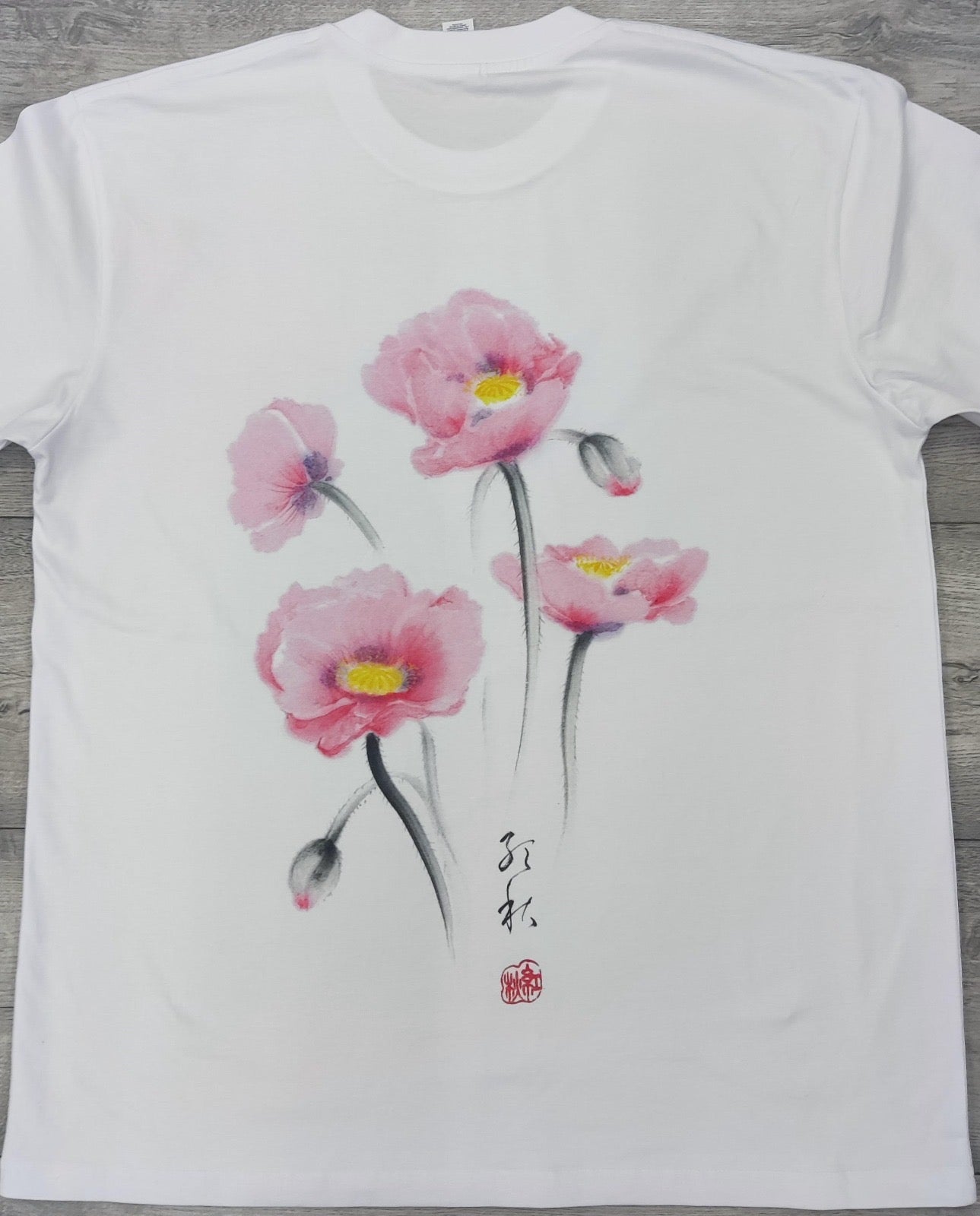 Red Autumn Tshirt - Poppy design