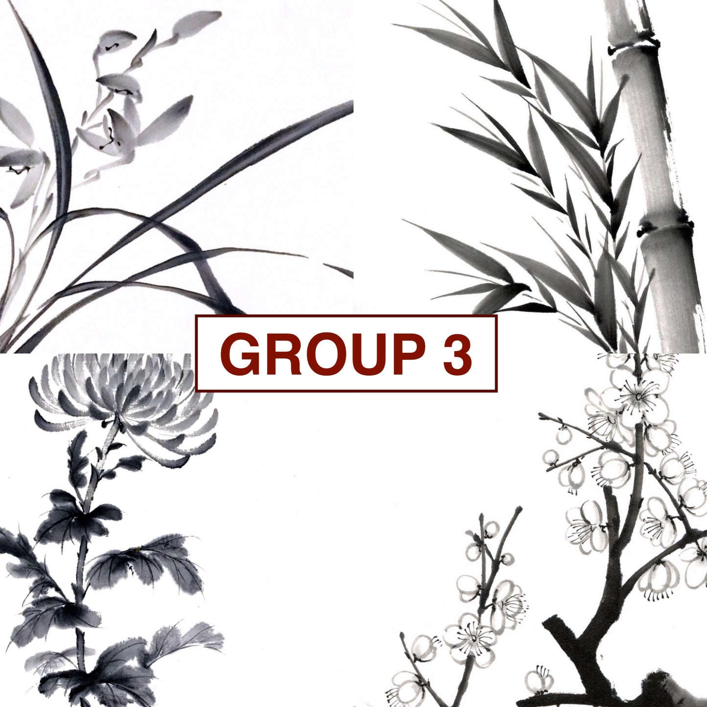 Sumi e training course lessons - group 3